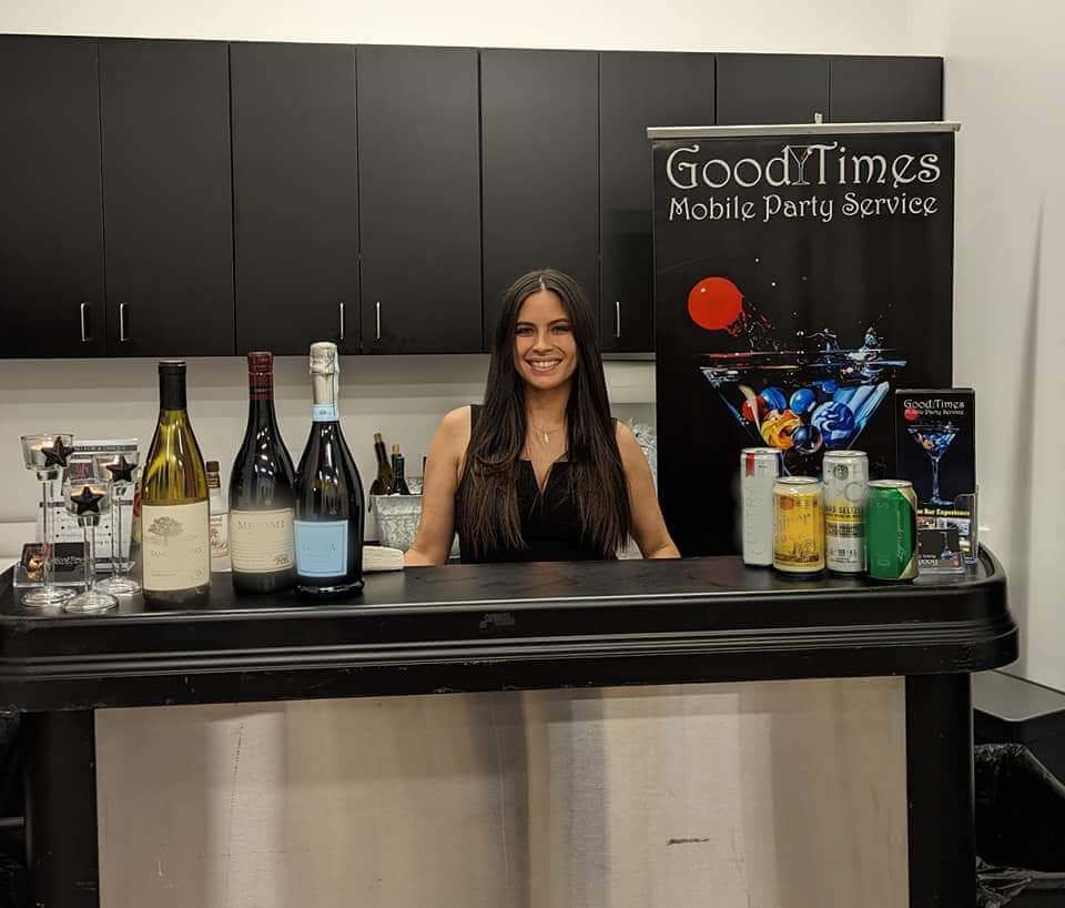 Good Times bartender at an event